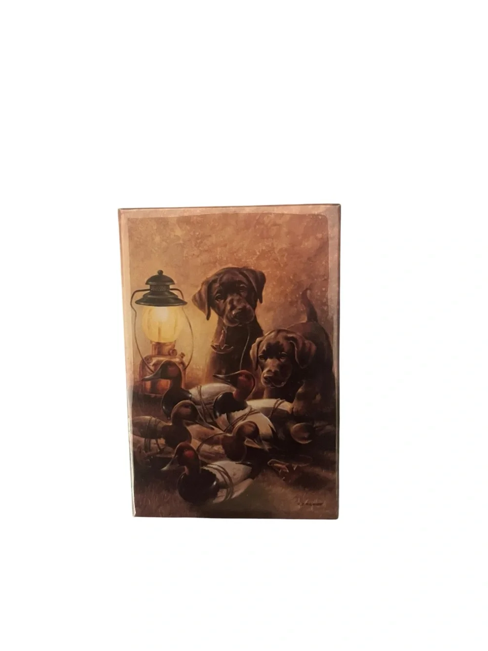 VTG “Cans O’ Chocolate” Lynn Katz Labrador Retrievers Duck Decoys Magnet 1996